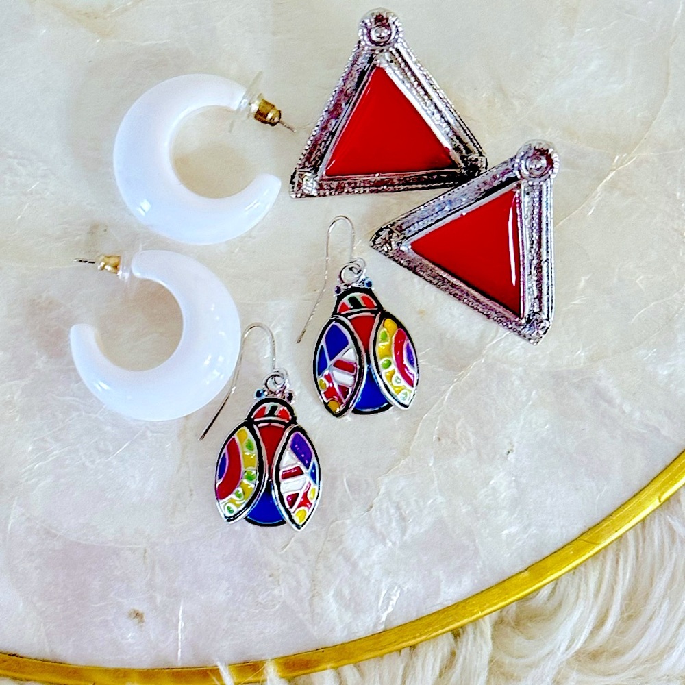 Vintage Abstract Earring Bundle